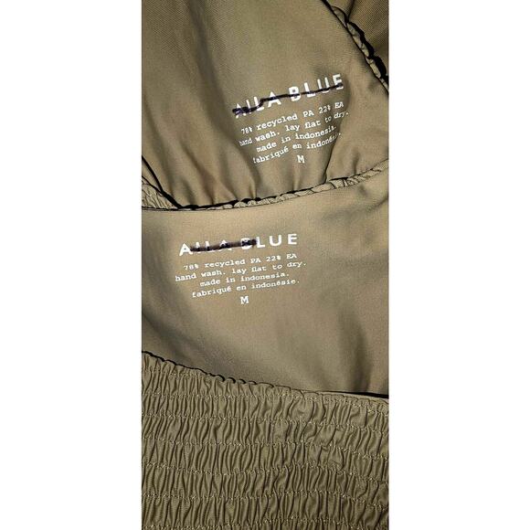 New Free People Aila Blue Soraya Bikini Top + Capri Bikini Bottoms $222 Medium - Picture 7 of 8